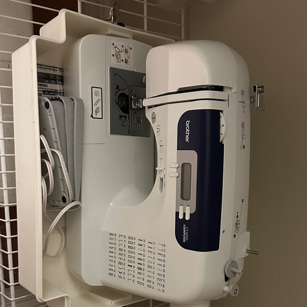 Brother Sewing Machine in White and Navy